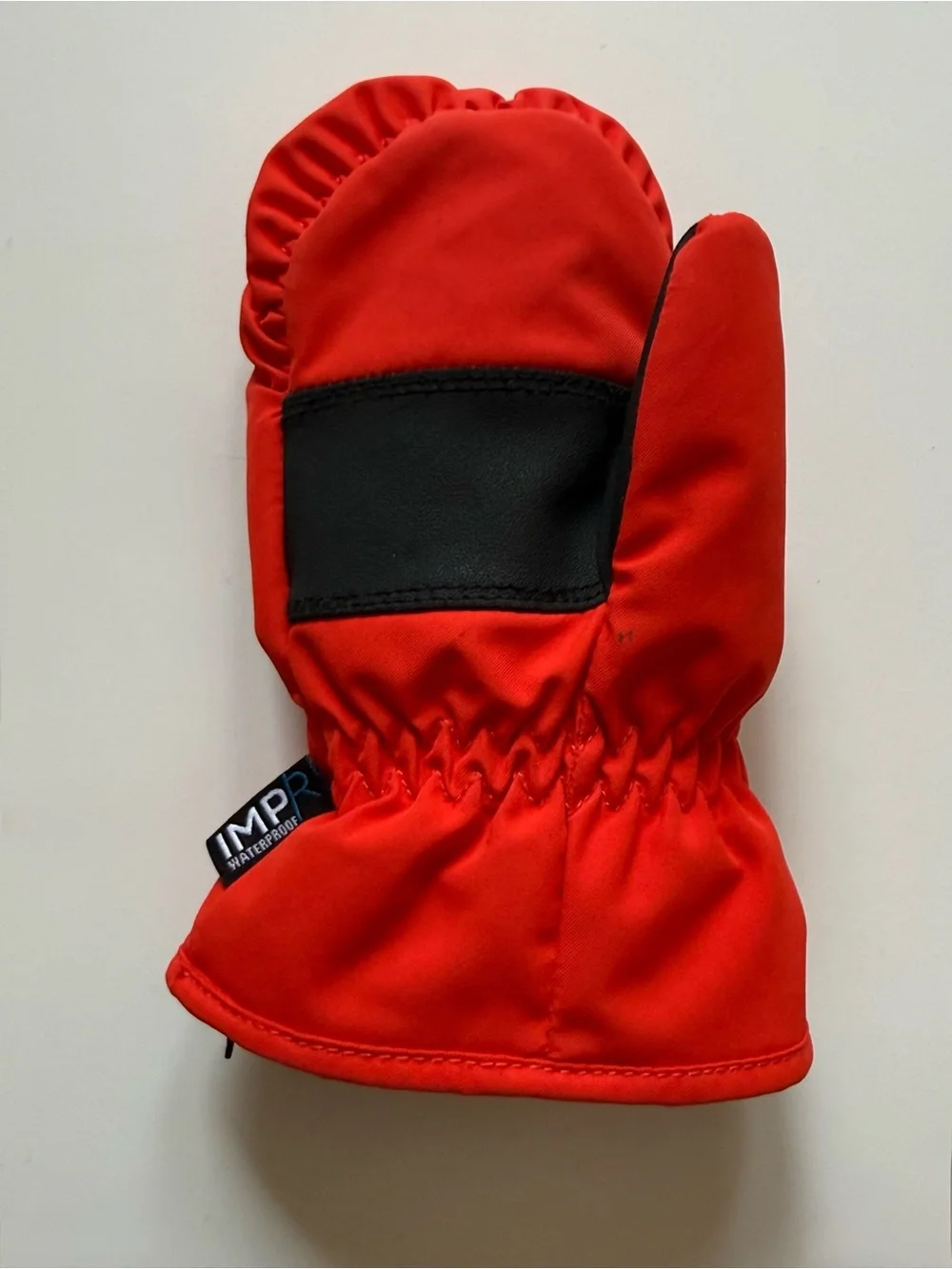 Rossignol Kids Unisex Red Waterproof Mittens with Character Embroidery - Size 4